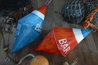 Buoy  "BAR   PORTO"  red white & blue