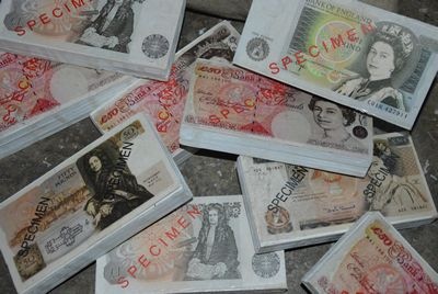 10 Stacks of English Pounds