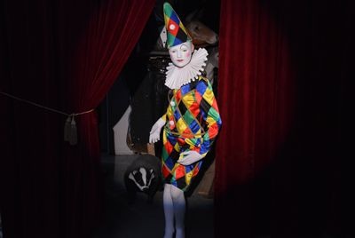 Harlequin    dressed Boy