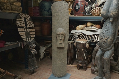 African, Carved, Wooden Shield