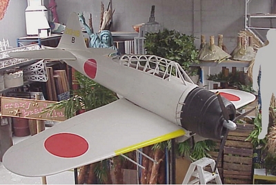 Airplane- "Zero", Japanese  (on posts)