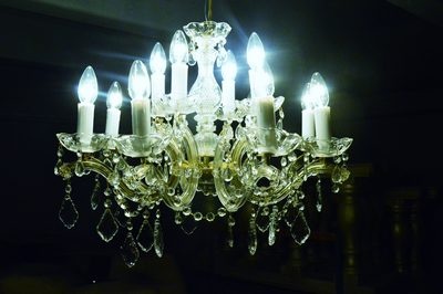 Chandelier, Crystal, 1900, Medium