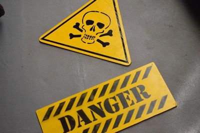 Warning Sign "DANGER" Yellow