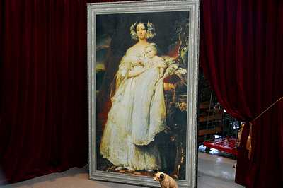 Painted  Portrait   Queen  with Child