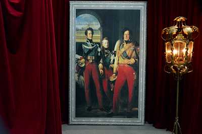 Painted   Portrait  Three Hussars