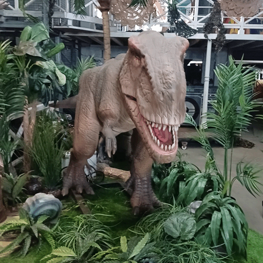 Dinosaur.  Animatronics  Tyranosaurus Rex (Cretaceous)