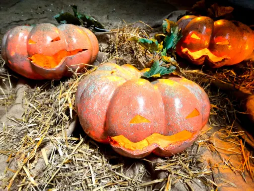 Pumpkin   Polyester  with Light  220v
