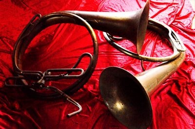 Tuba  one in Chrome  one in Brass