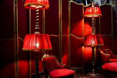 Floorlamp XL red velours