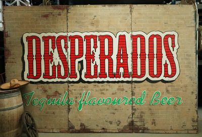 Screen ""Desperados"" Brick-Wall Advertisment