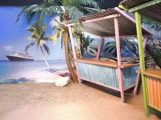 Bar Beach- in bright colours wth.Roof