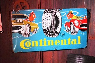 Advertising panel ""Continental"" , enamel