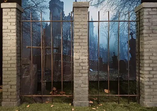 Fence     Iron Plain   a pc.