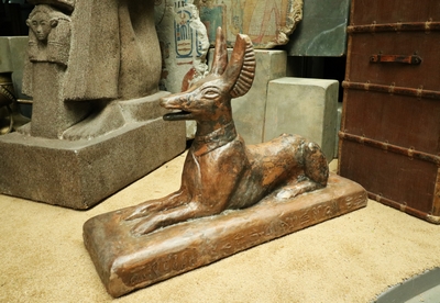 Statue Anubis Brown Stone