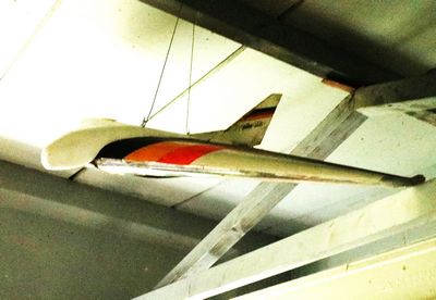 Airplane Delta Wing  White and Silver Belly ,  Three Stripes