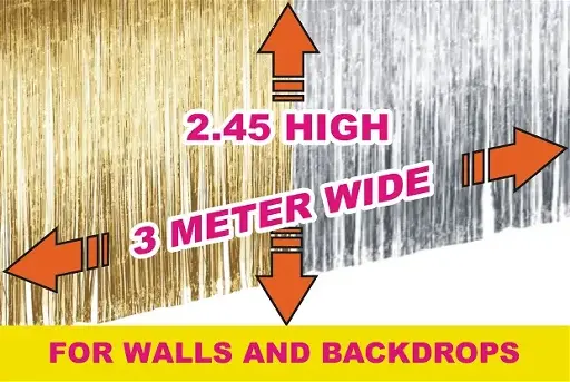 sale Tinsel-Curtain Gold 245H 300W