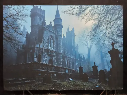 Backdrop  Castle in a Dark Forest