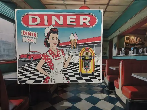 American Diner panneau Publicitaire 