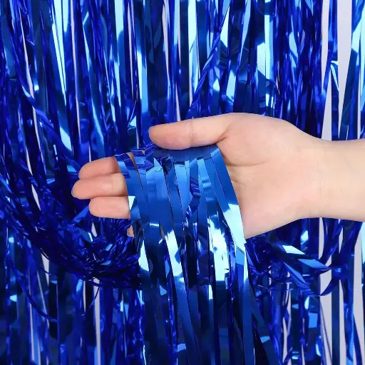 Sale Tinsel Curtain Blue 2m00