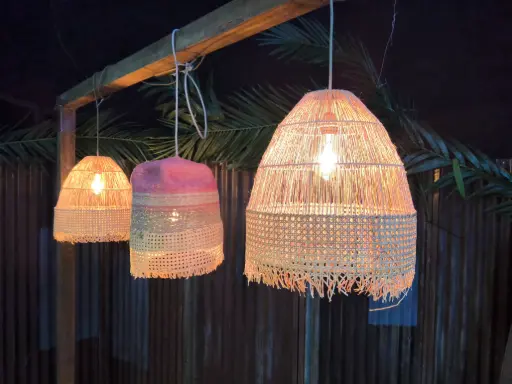 Boho Wicker Basket-Lamp  220v