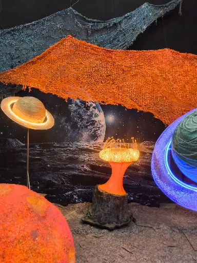 Piece  of  Camouflage net, Orange