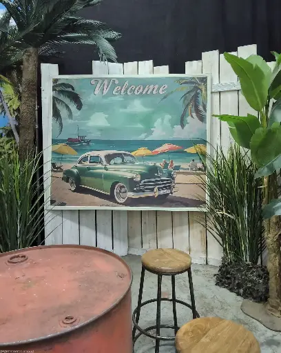 Advertising panel Beach Welcome