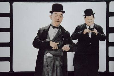 Celebrity on panel, Stan Laurel