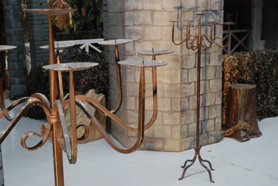 Candle Holder Forged Iron Large