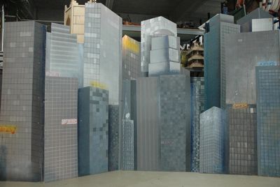 Screen, City Skyline Painted