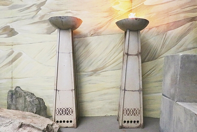 Fire Column,  Sandstone look