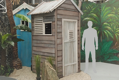 Cabin, sea-,  Gray 3D
