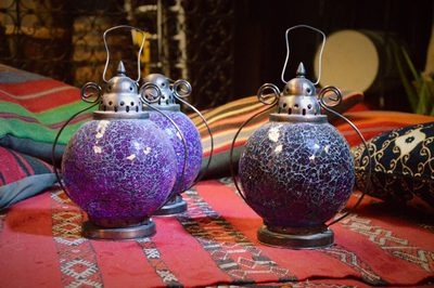 Lantern   Purple Glass Bowl