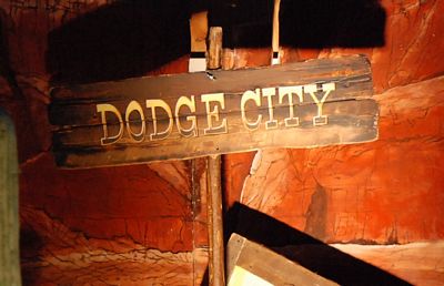 Panel, "Dodge City" on post