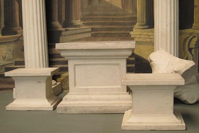 Pedestal, White, Large