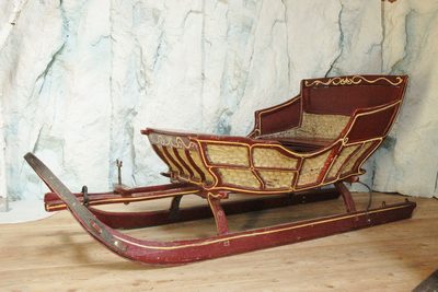 Sledge, red Sleigh