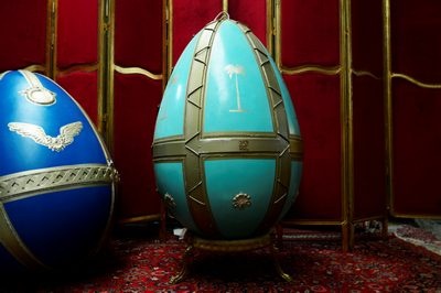 Easter egg, ""Faberge"" Turqoise/Green