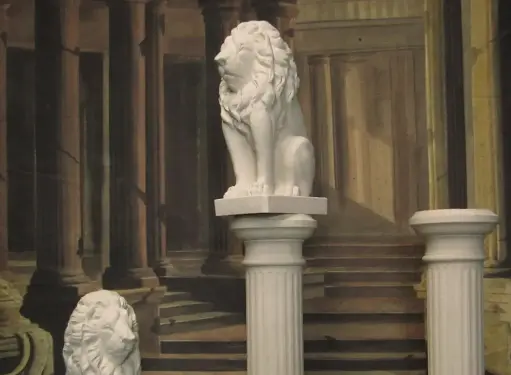 Statue Lion, Grey-Stone